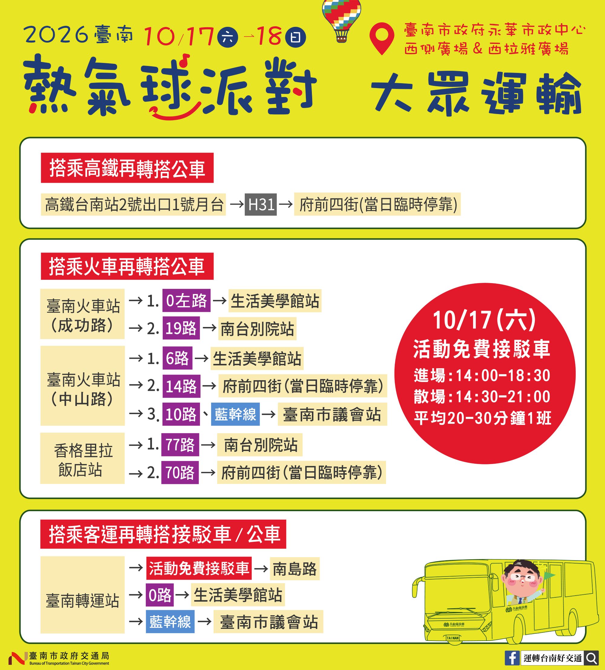 台南熱氣球派對10月17日登場！免費接駁、光雕無人機秀、親子闖關一次玩