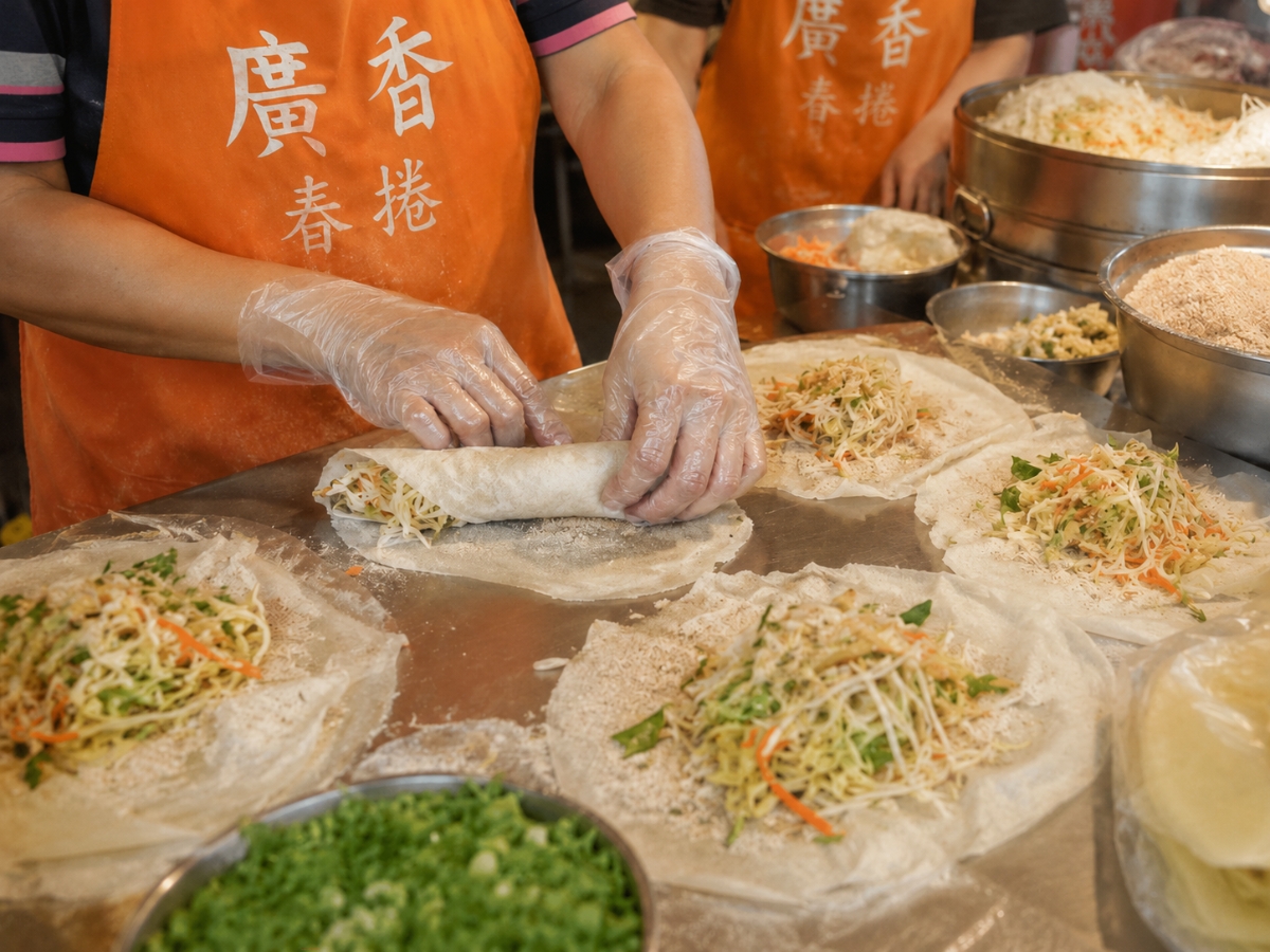 春捲裡竟包入黃麵 佇立虎尾市場半世紀老攤 第三代接棒守護傳統滋味