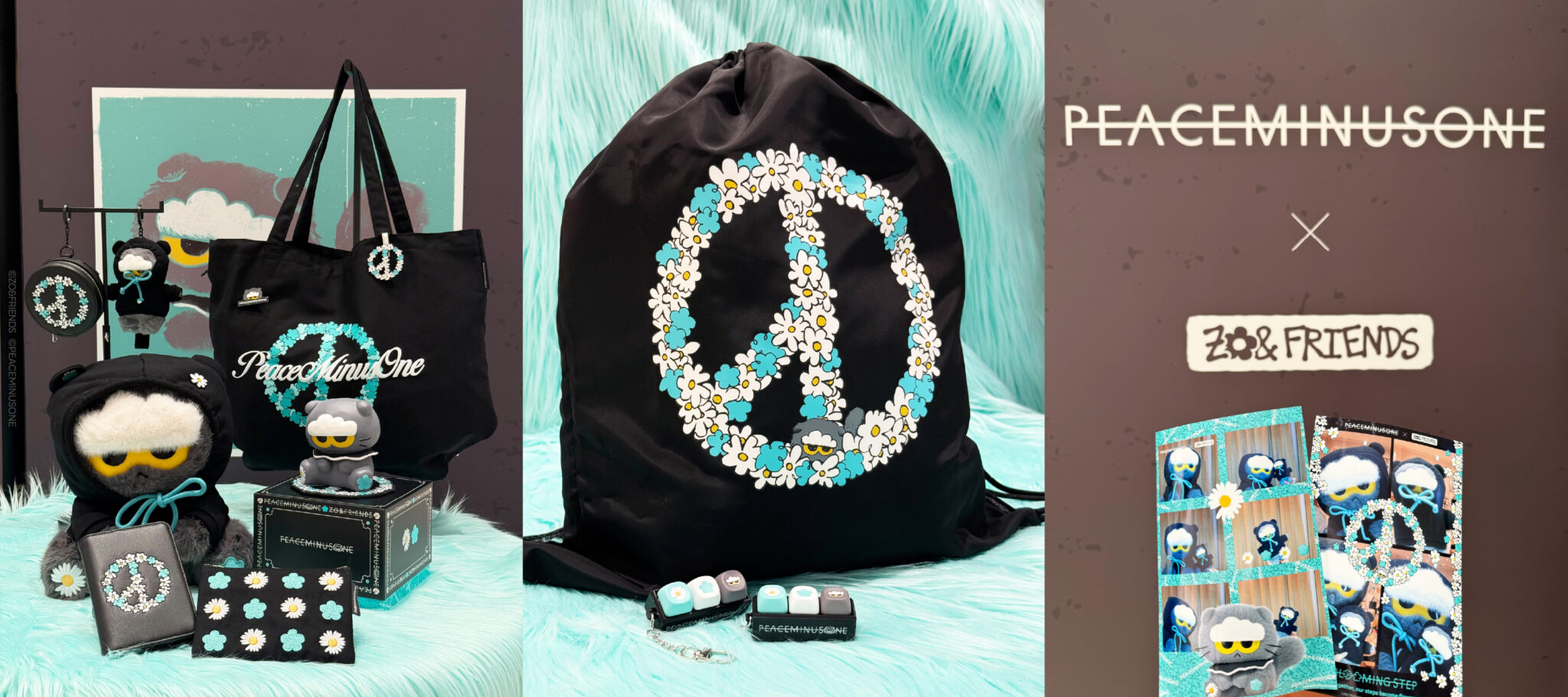 當小雛菊遇上花足跡 LINE FRIENDS推出 PEACEMINUSONE 打造跨界快閃店