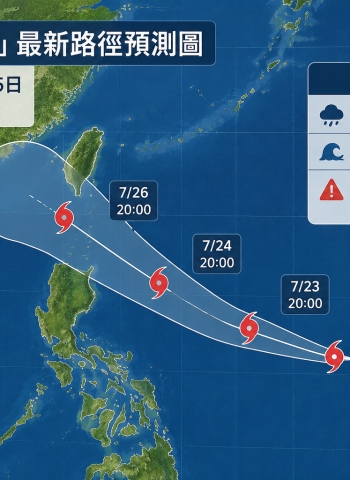 準颱風「紅霞」路徑北修！最快今夜至明晨成颱　24、25日最接近台灣