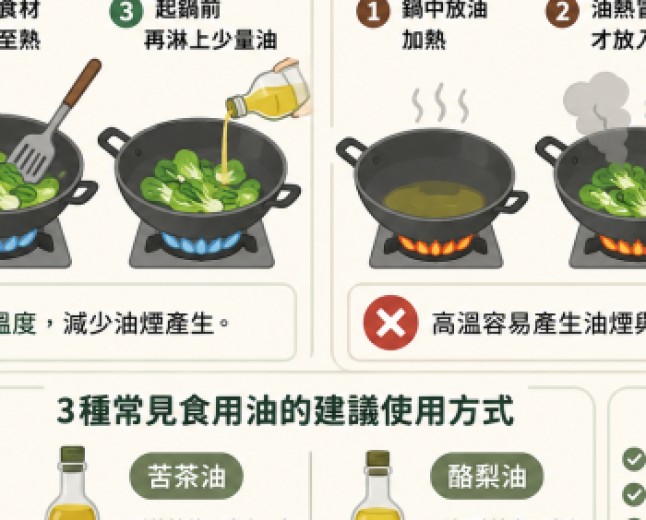 炒青菜別等油冒煙！醫師教「先水炒再淋油」　3種油依料理方式挑選