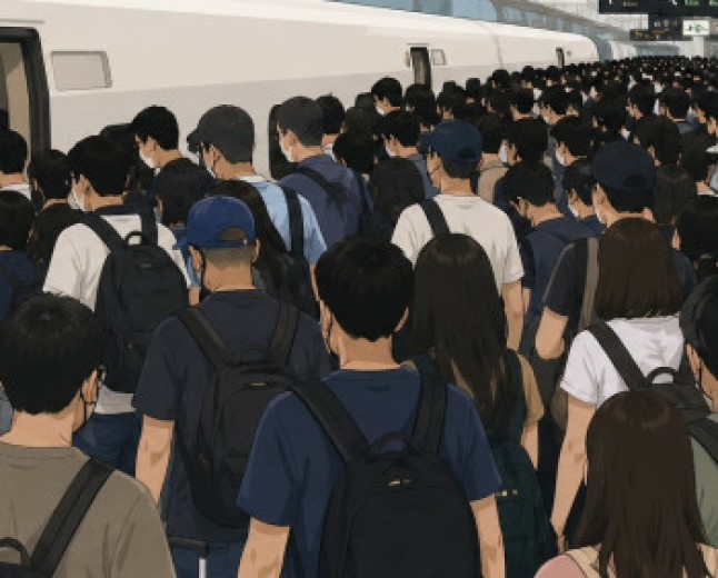 北北基放颱風假掀返鄉潮！台北高鐵站南下月台擠爆　對號座旅客一度上不了車