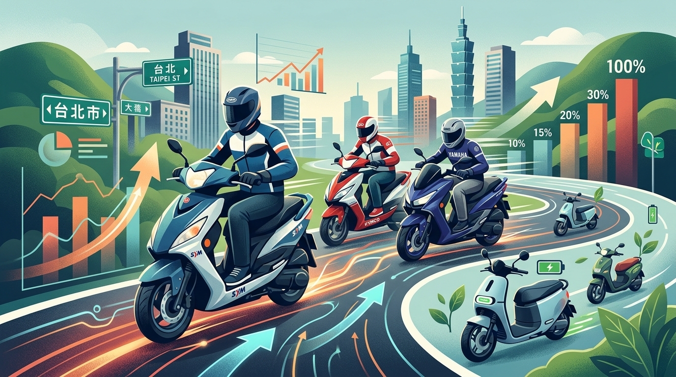 2025年5月臺灣機車品牌銷售排行出爐　SYM穩坐龍頭、Kymco與Yamaha火力全開搶市佔