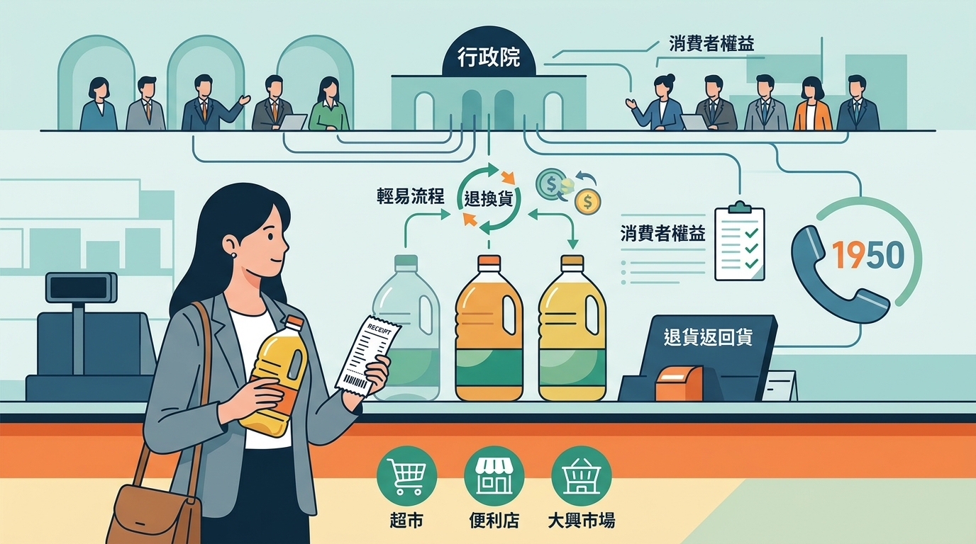 維護消費者權益，行政院消保處公布中聯油脂大豆沙拉油事件退貨機制