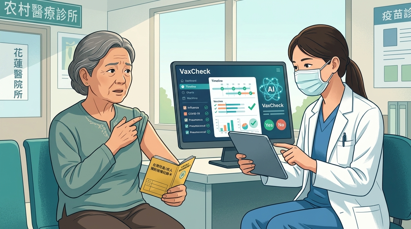 北榮玉里分院開發AI工具「VaxCheck」 助醫護精準判讀疫苗接種史