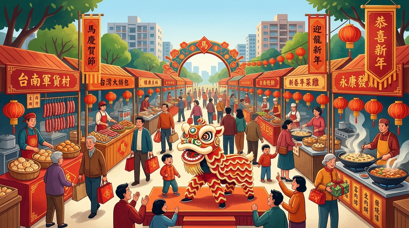 臺南眷村年貨嘉年華在永康探索教育公園登場｜重現舊時年節記憶與在地美食