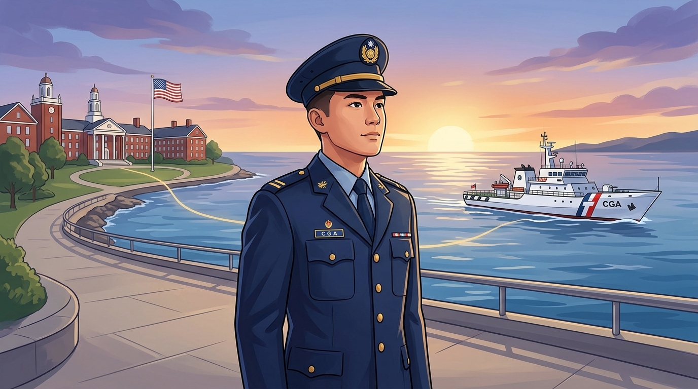 榮耀返國！海巡署首位選送美國海岸防衛學院楊凱閎畢業，展開海巡軍官生涯