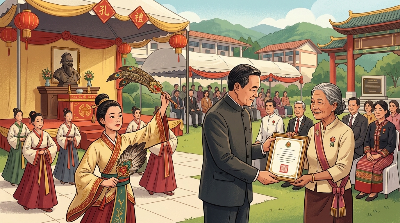 泰北僑校舉辦祭孔及教師節典禮 駐泰代表處表揚資深華文教師