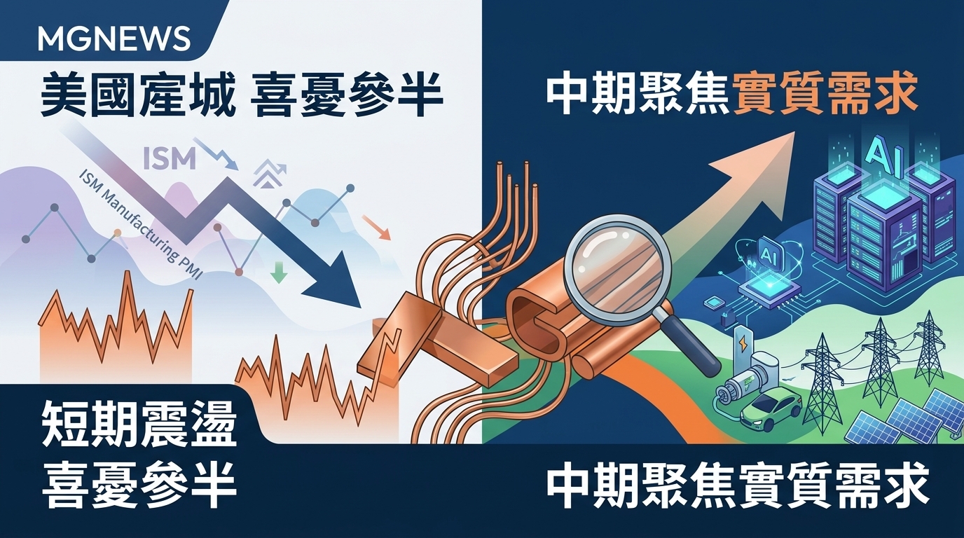美總經數據喜憂參半 期銅短線震盪 中期聚焦實質需求