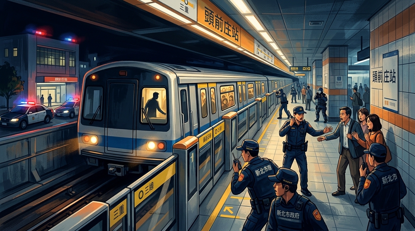 快訊／北捷頭前庄站驚傳亮刀！男子搭車往三重逃竄　警方全力圍捕中