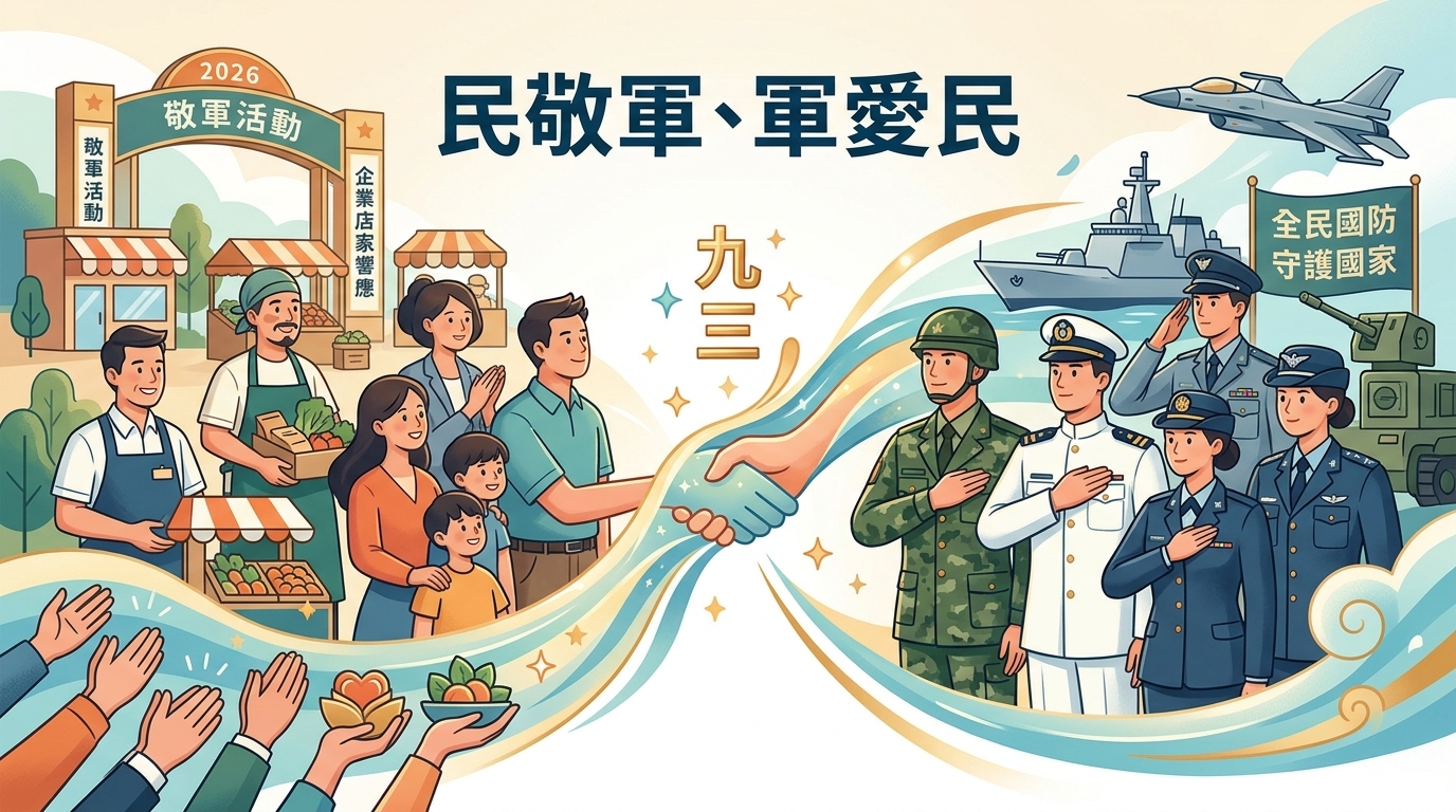 公私串聯推動九三軍人節敬軍活動　卓揆：全民共同實踐「民敬軍、軍愛民」精神