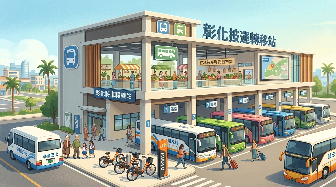 彰化二林轉運站10月1日啟用 整合14條客運路線提升西南角交通