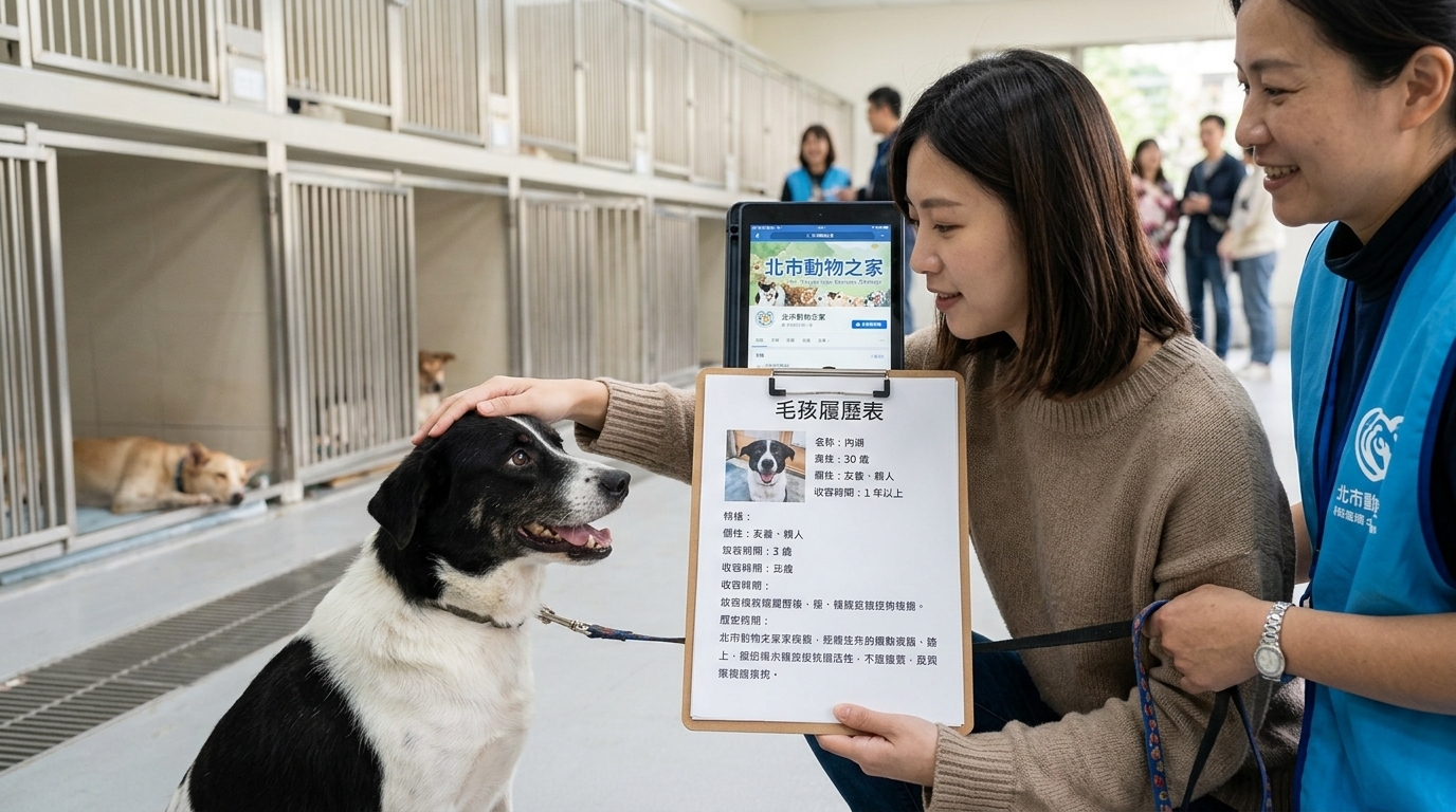北市動物之家臉書推毛孩「履歷表」 認養享10大福利與疫苗加碼
