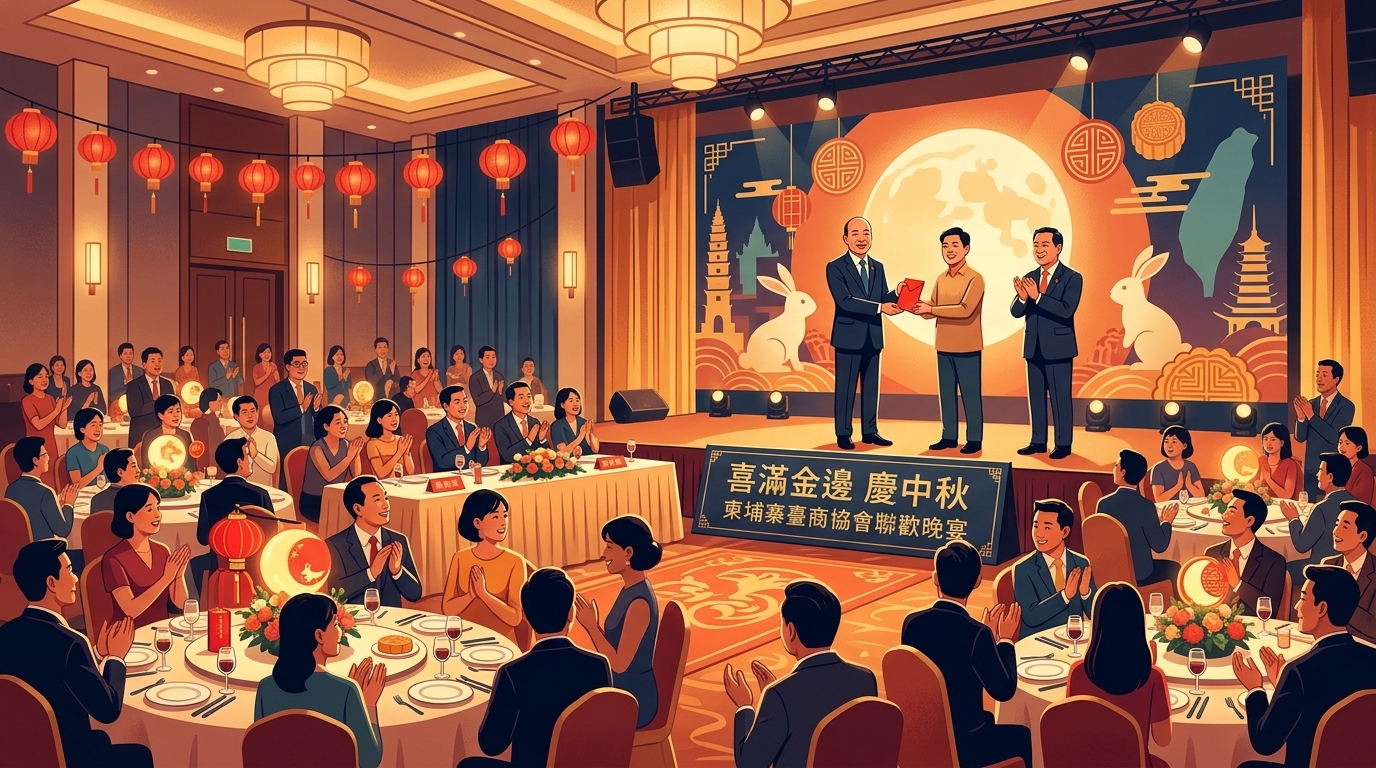 喜滿金邊慶中秋 柬埔寨臺商協會聯歡晚宴熱鬧登場