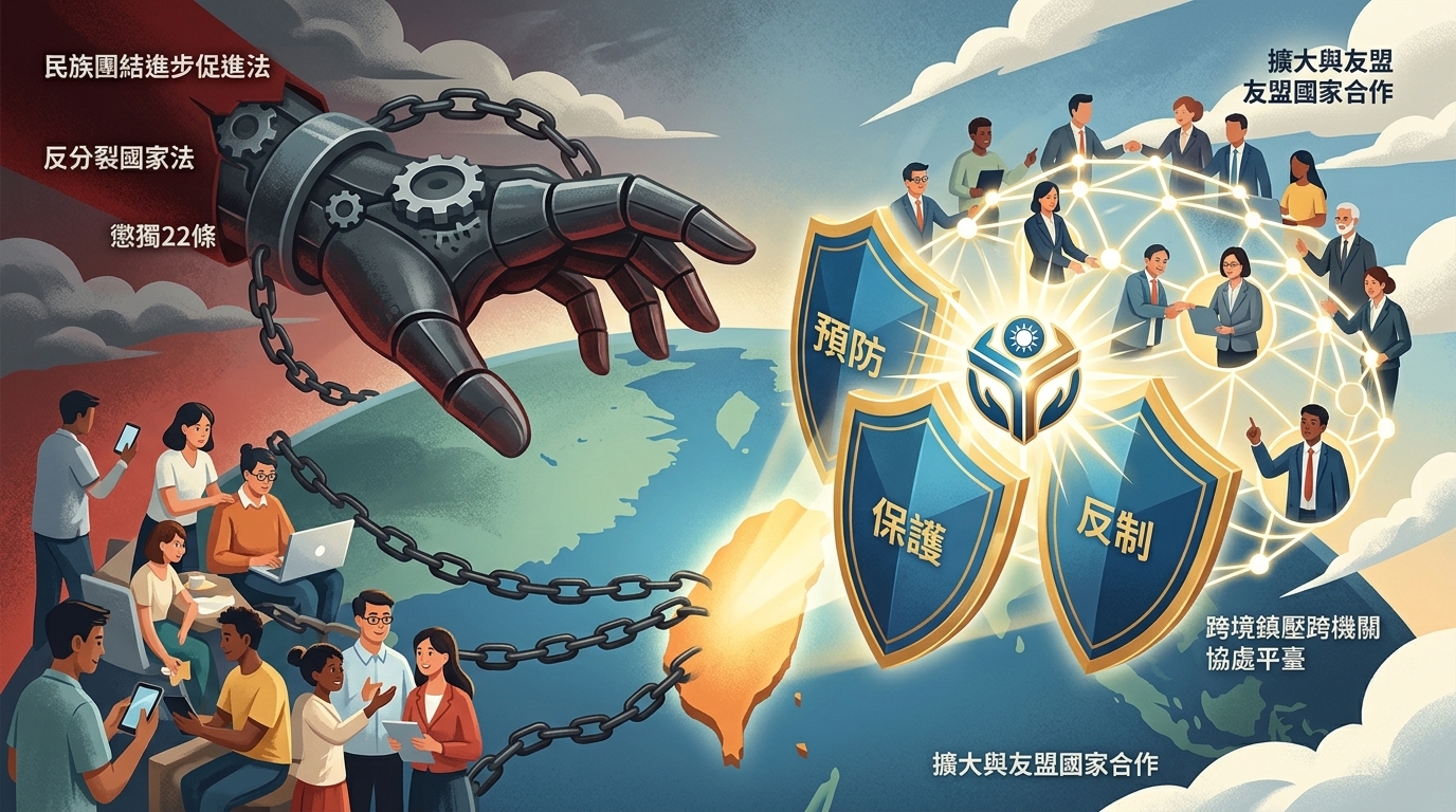 因應中共《民族團結進步促進法》 卓揆：從「預防」、「保護」、「反制」三面向著手 成立院層級「跨境鎮壓跨機關協處平臺」、擴大與友盟國家合作