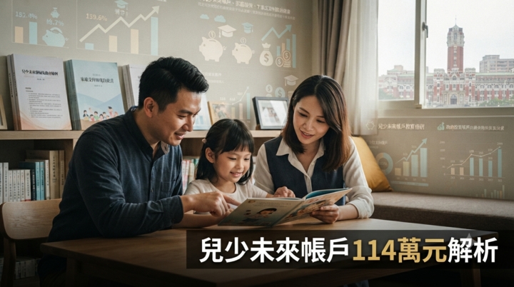 兒少未來帳戶條例三讀通過　臺灣18歲前最高114萬元政策解析與申請重點一次看