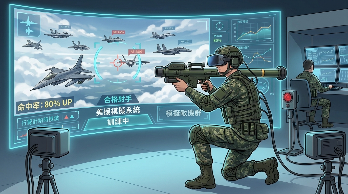 陸軍首度公開美援「人攜式刺針飛彈模擬器」 射手命中率需達8成