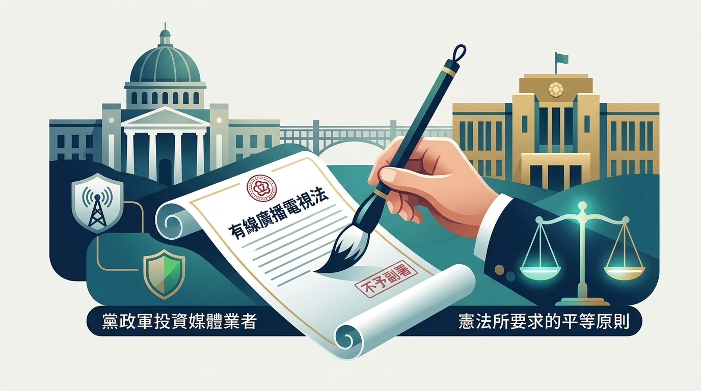 避免引發違憲疑慮 行政院不副署《有線廣播電視法》