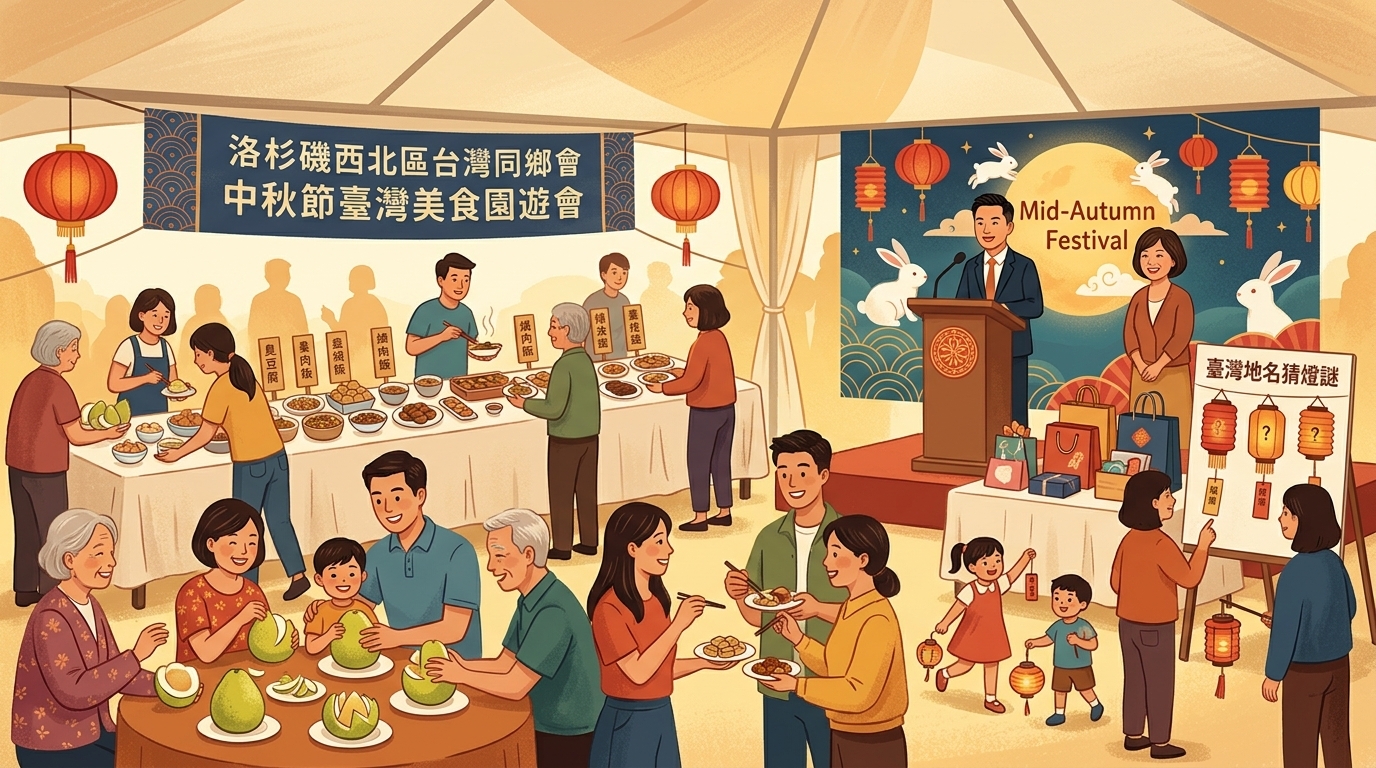 洛杉磯西北區台灣同鄉會舉辦中秋園遊會 張皓鈞與230位鄉親同樂