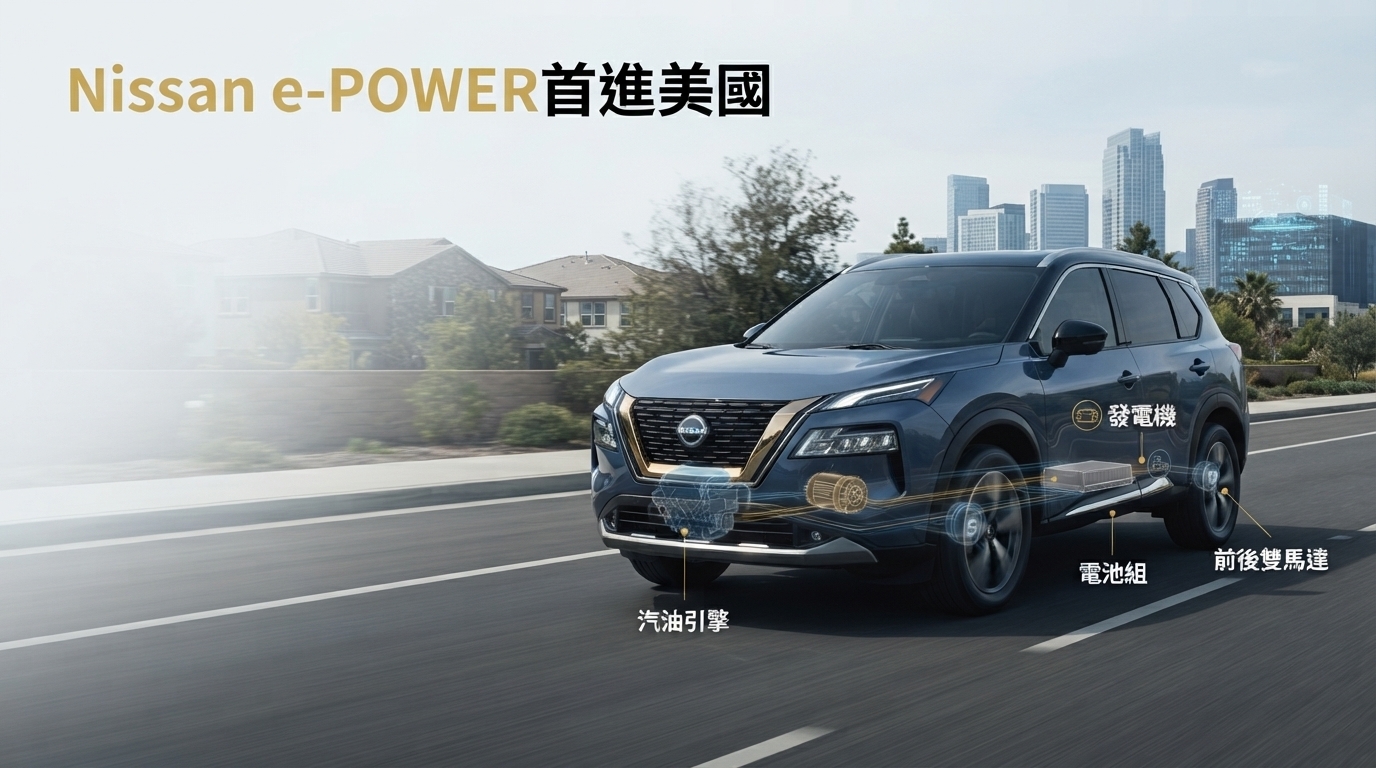 Nissan 2027 Rogue Hybrid首搭e-POWER進軍美國，鎖定RAV4與CR-V市場