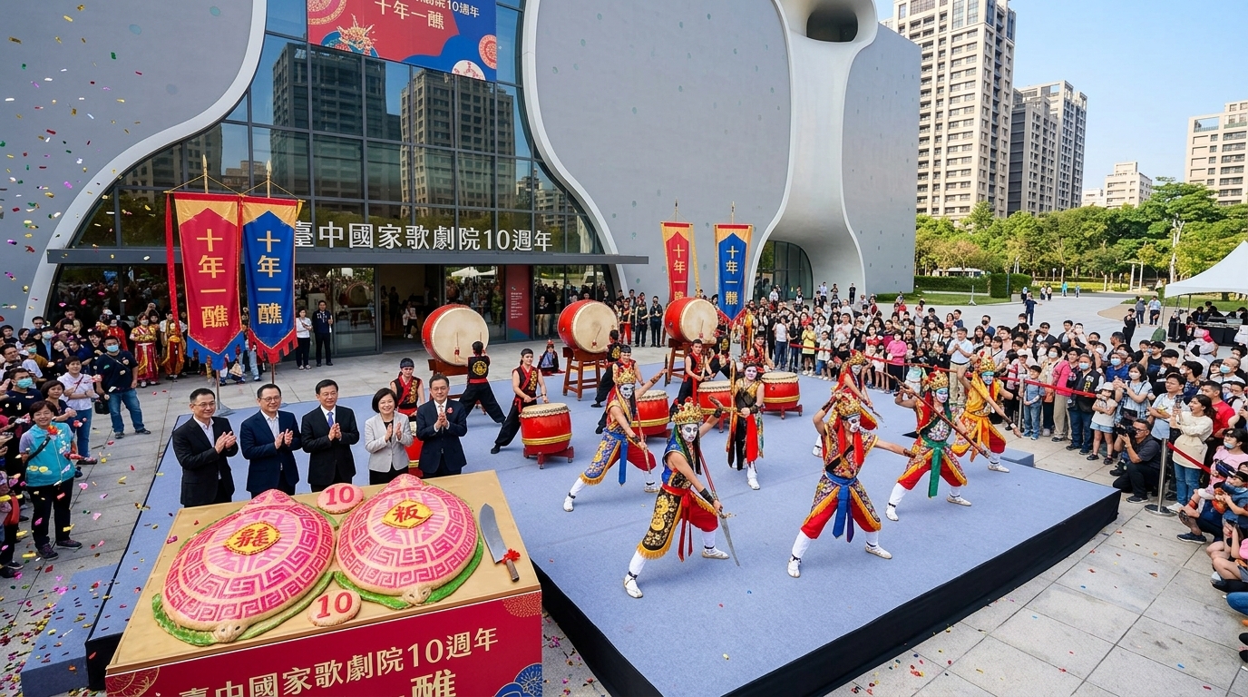台中國家歌劇院歡慶10週年 九天民俗技藝團祈福