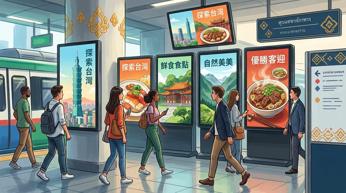 台灣觀光前進曼谷　廣告現身捷運影城