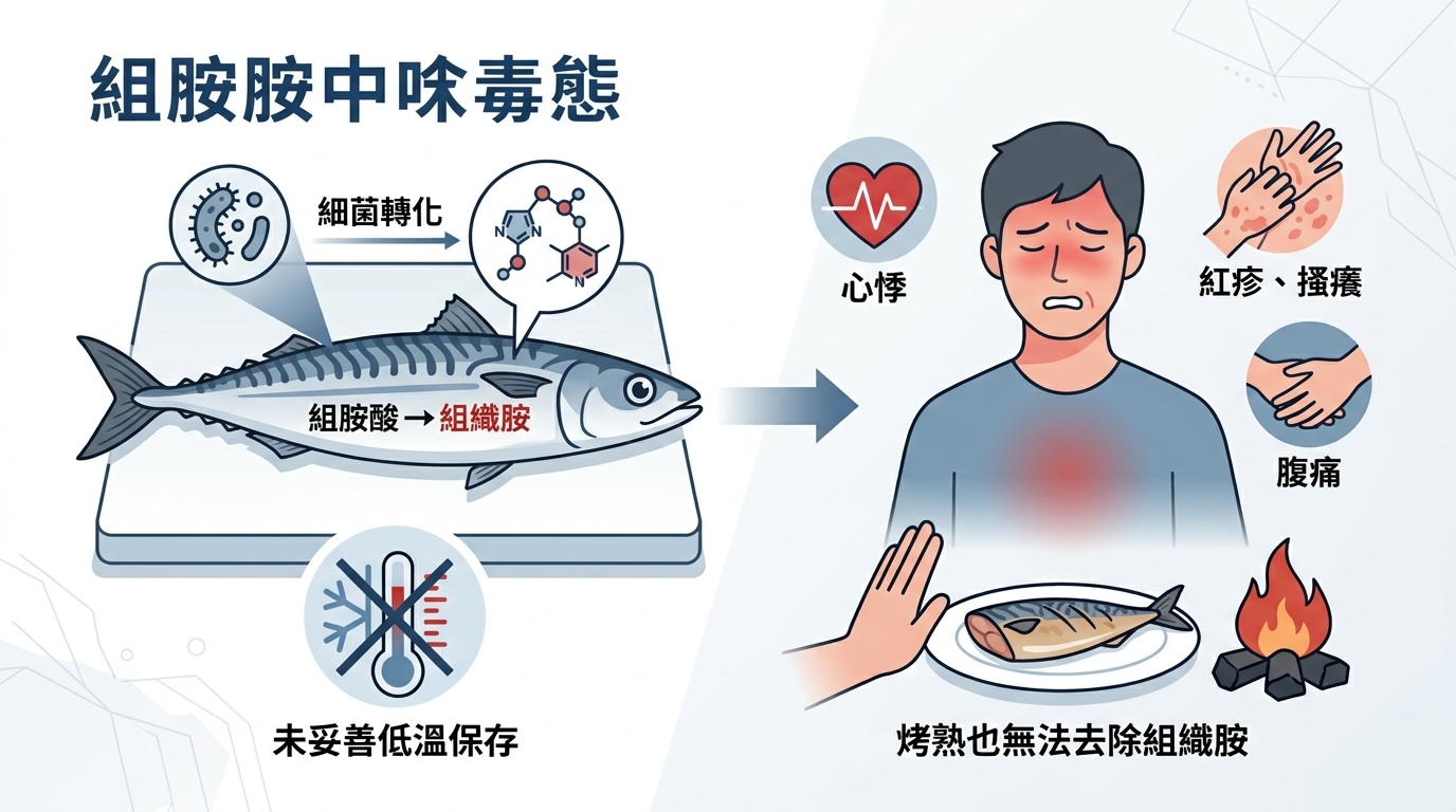 台中男中秋烤肉吃鯖魚身體不適 竟是組織胺中毒