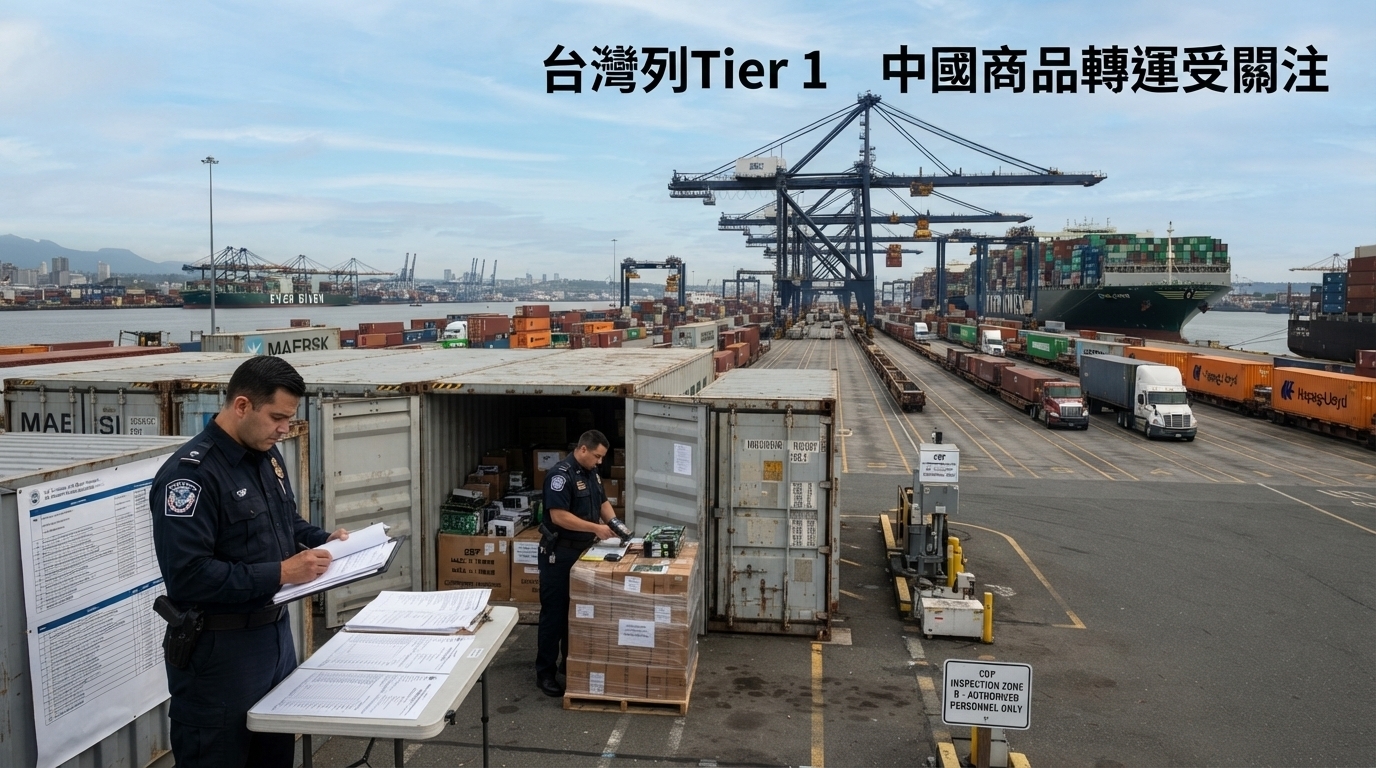 白宮中國商品轉運風險分級　台灣列Tier 1不等於遭認定洗產地