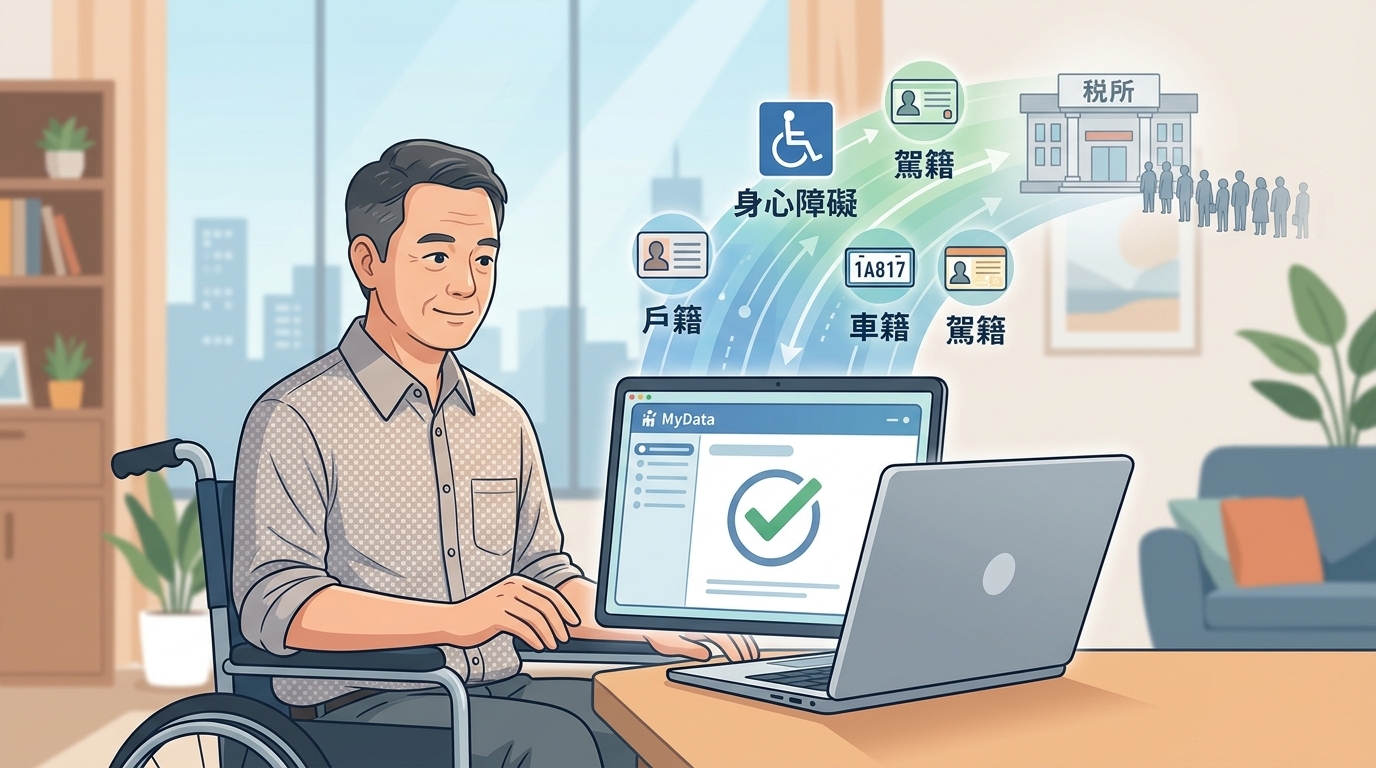 身障朋友免奔波！數發部 MyData 線上搞定身障牌照稅免稅