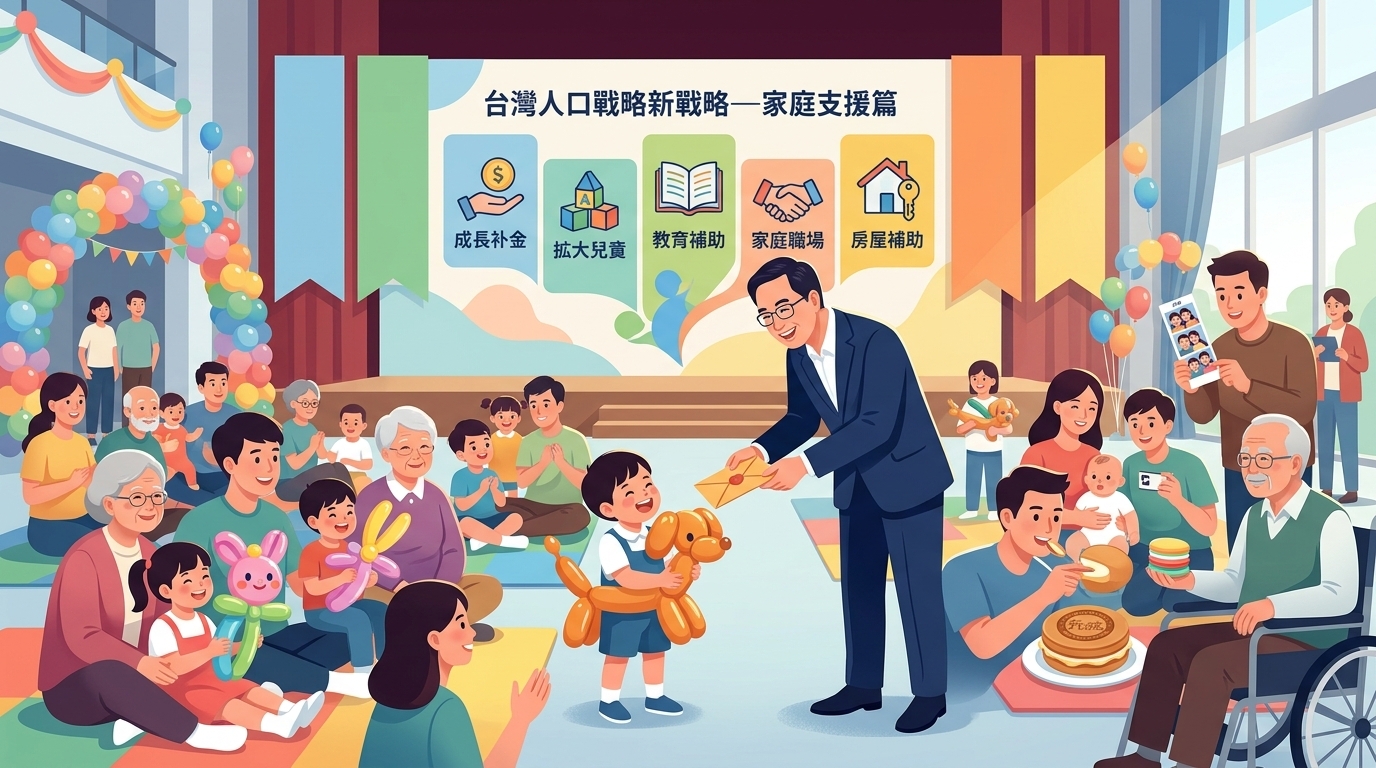 政院親子日「有好又有寶」！卓揆：推動「台灣人口對策新戰略」 加大力道支持育兒家庭