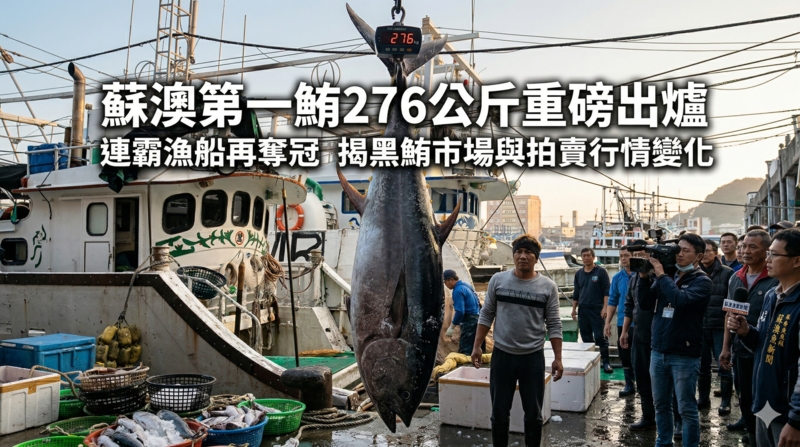 蘇澳第一鮪出爐276公斤！全昌隆168號奪冠　再掀黑鮪市場關注