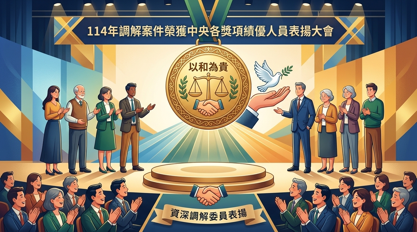 出席績優調解人員表揚大會 張秘書長肯定獲獎人員化解紛爭 成社會安定力量