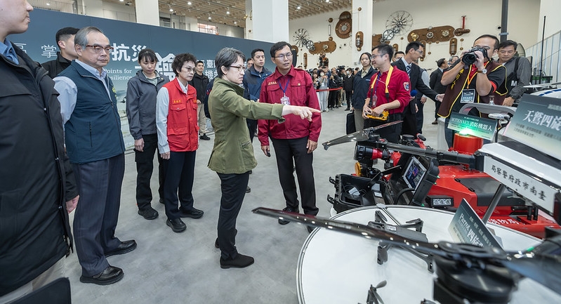 蕭美琴出席臺南無人機救災展演 期盼科技提升防災與防衛韌性