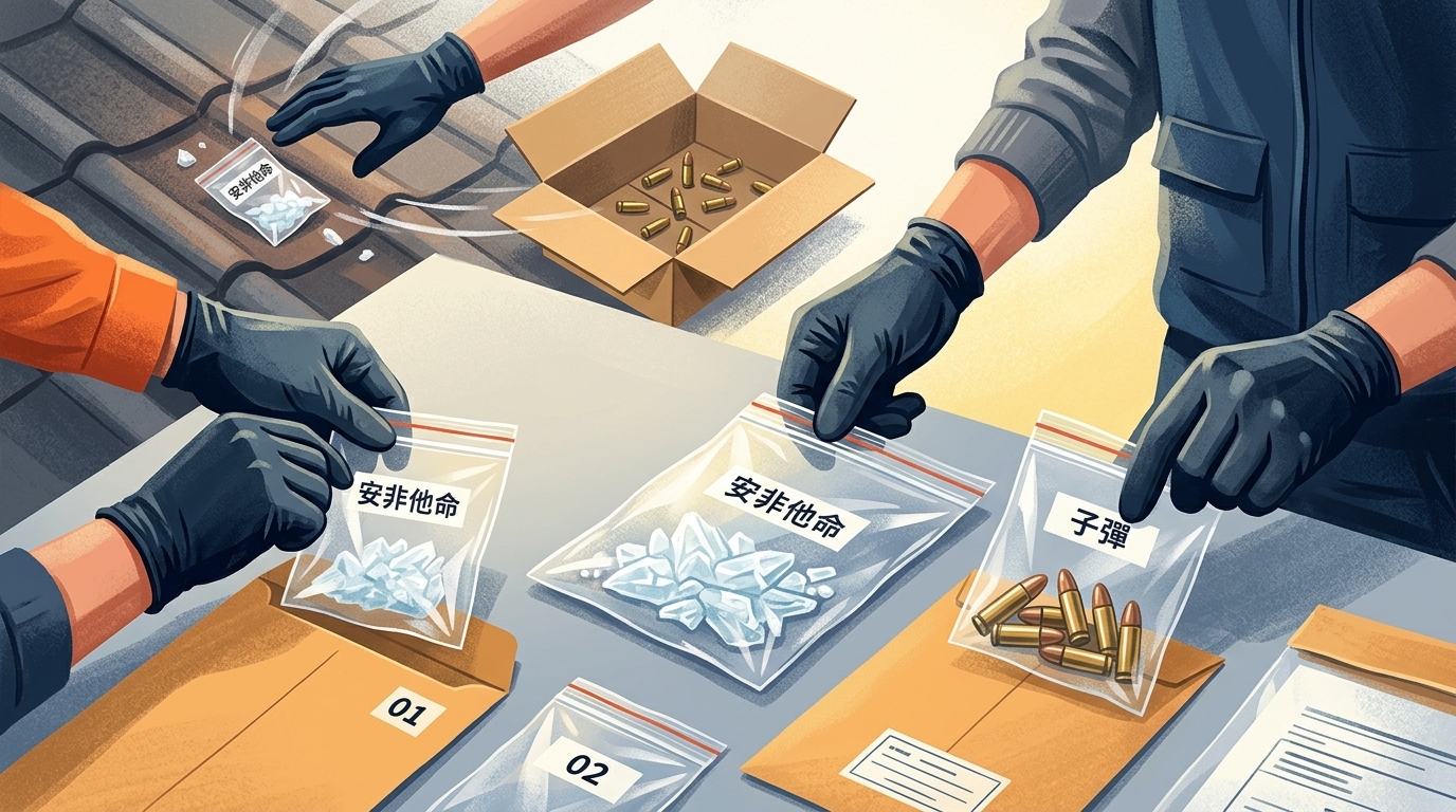 莊姓嫌犯狡猾丟棄毒品 海巡署精準行動成功查獲安非他命與子彈證物全紀錄