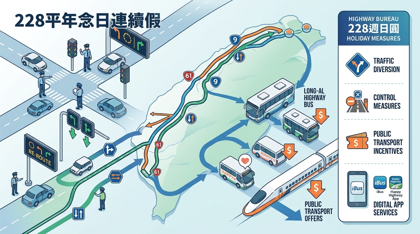 公路局228和平紀念日連續假期交通疏導措施