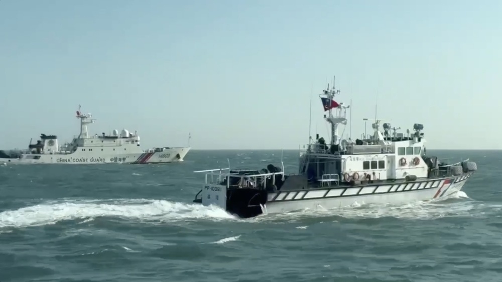 四艘中國海警船侵入金門海域，海巡署頂著惡劣海象全數驅離，守護國家主權