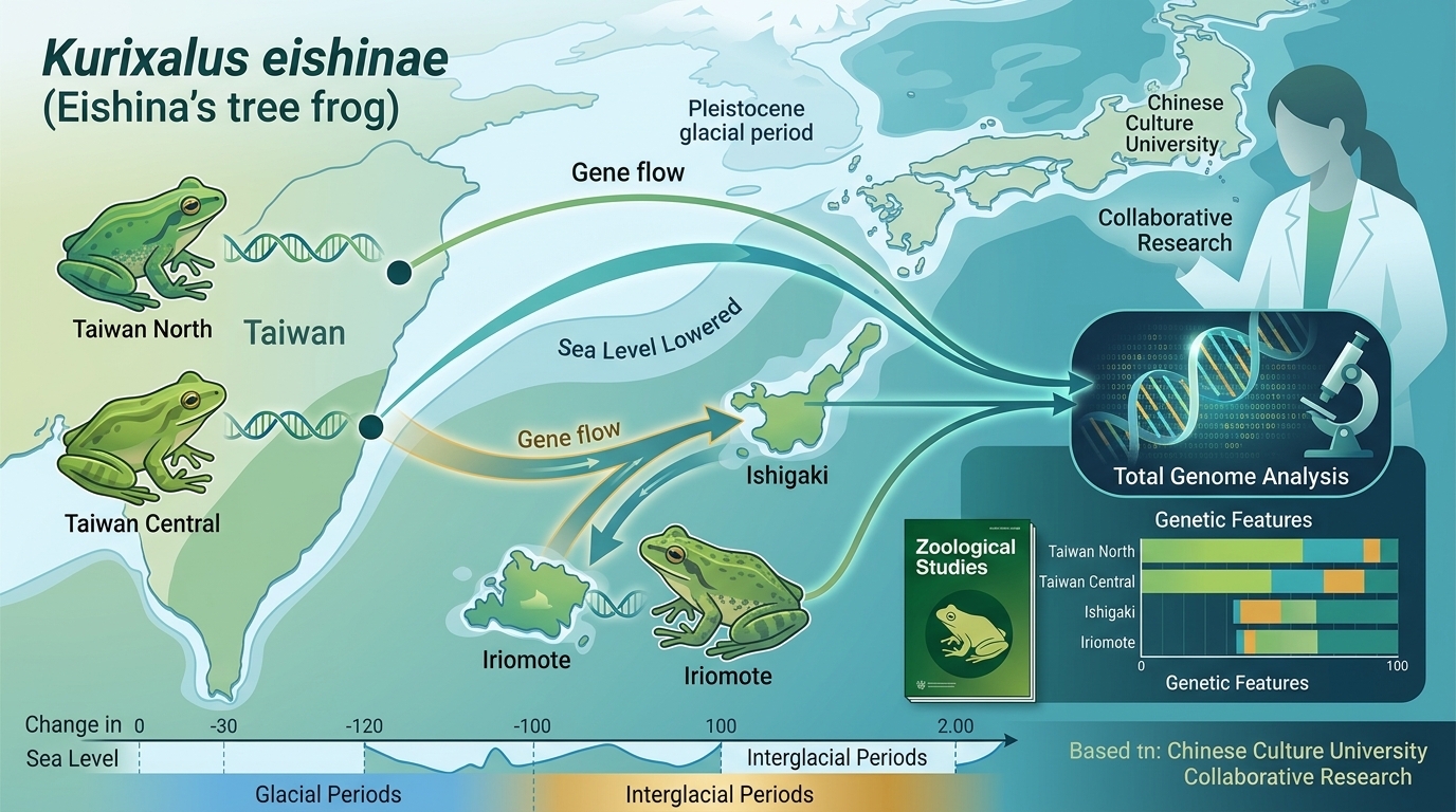 台日跨國研究解析艾氏樹蛙全基因組 揭開冰河時期島嶼演化線索