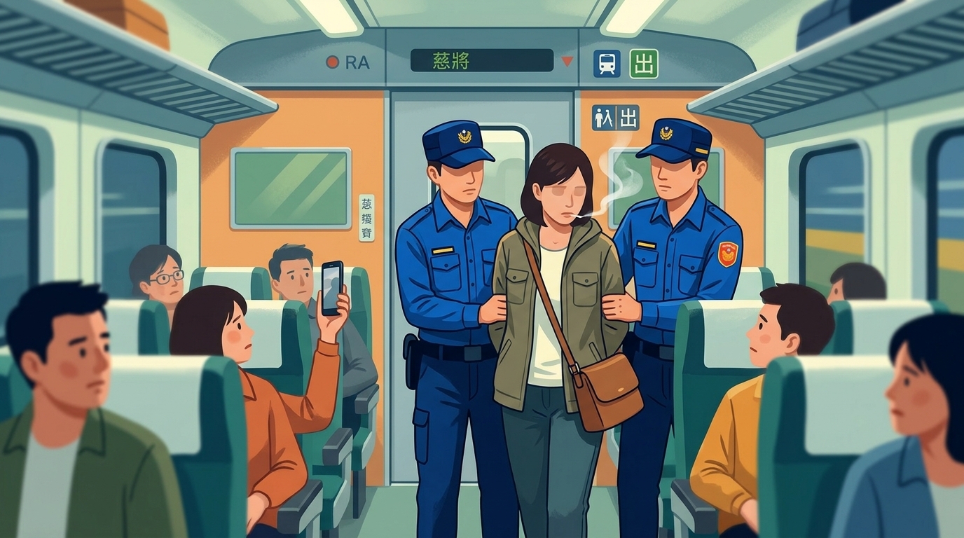台鐵奧客！　女子搭霸王車還在車內抽菸 