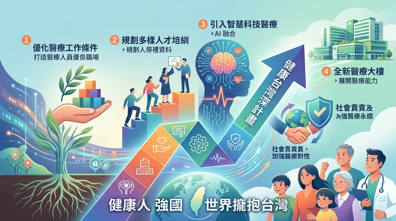 「健康台灣深耕論壇」開幕 卓揆盼攜手醫界先進 為國人健康提供更多保障