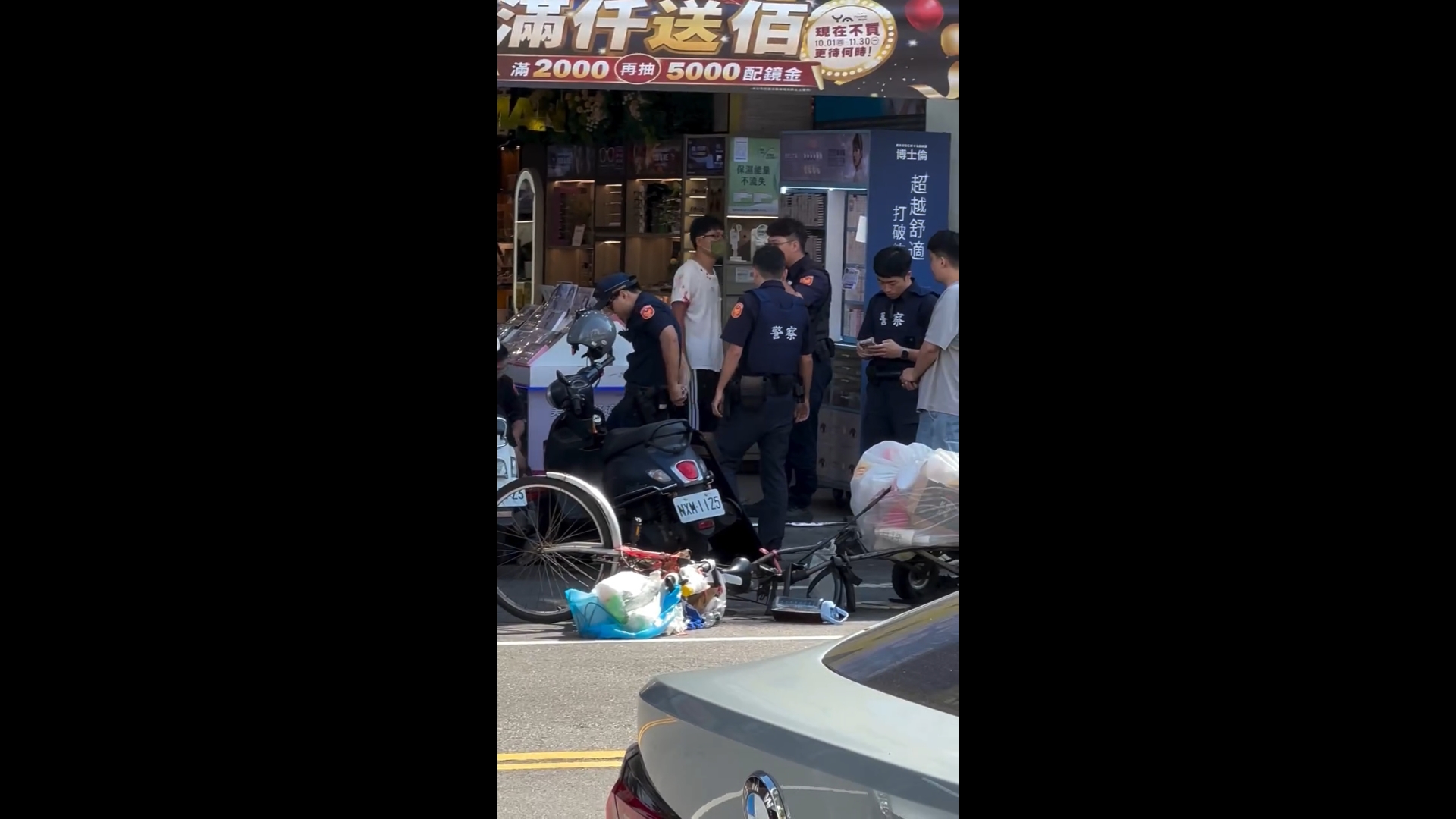 豐原中正路爆肢體衝突！2男口角互毆雙雙掛彩　警方到場逮人