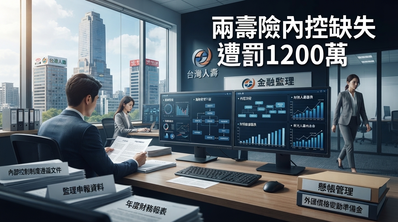 金管會重罰兩壽險1200萬 台灣人壽員工挪用、新壽申報出錯