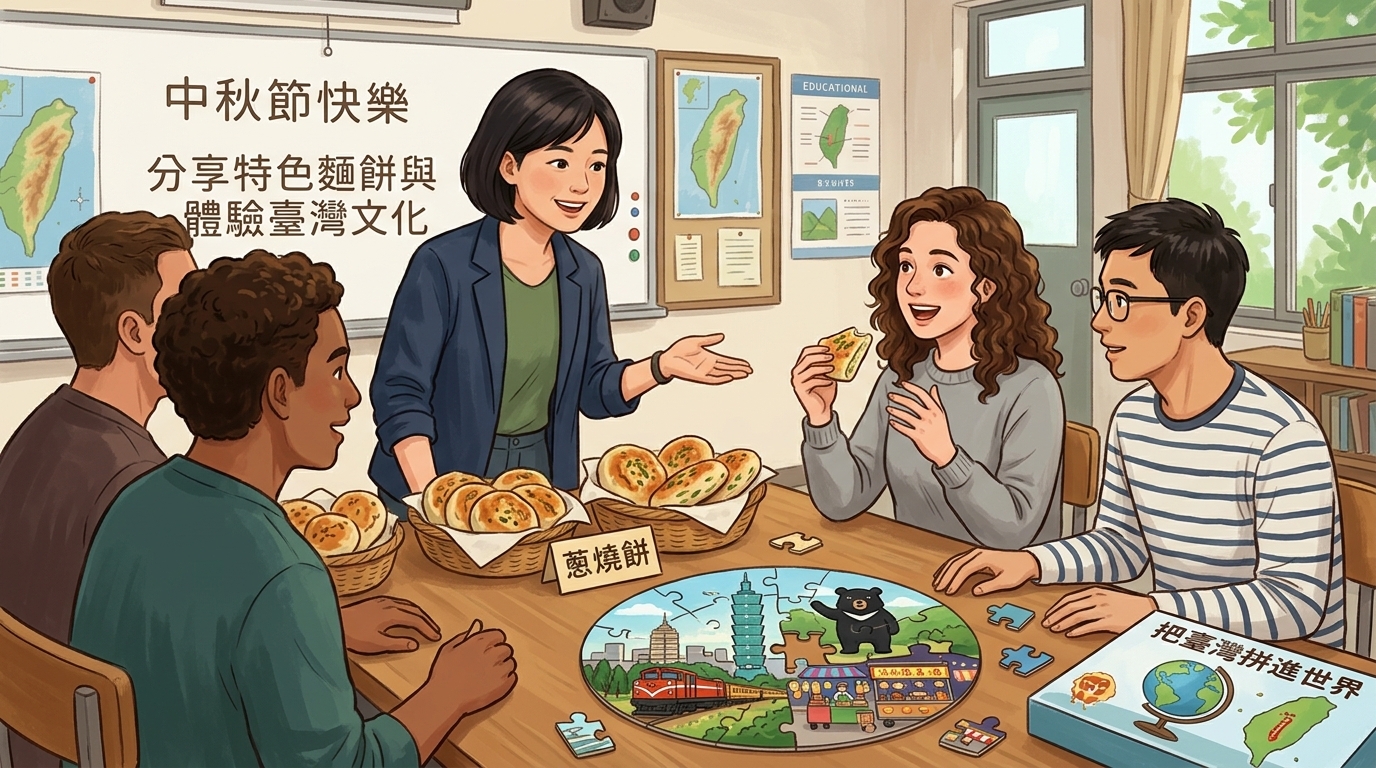 聖地牙哥北郡中文學校TCML慶中秋 師生分享特色麵餅與體驗臺灣文化