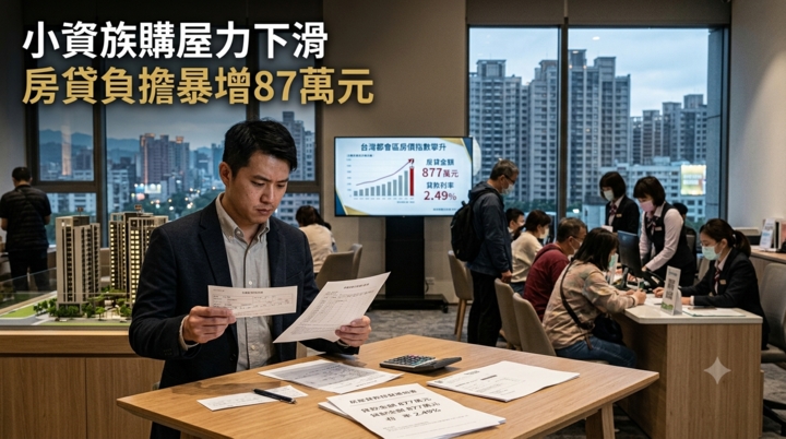 全臺小資族購屋力大縮水！年收60萬以下房貸核貸創新低 房貸負擔一年暴增87萬元
