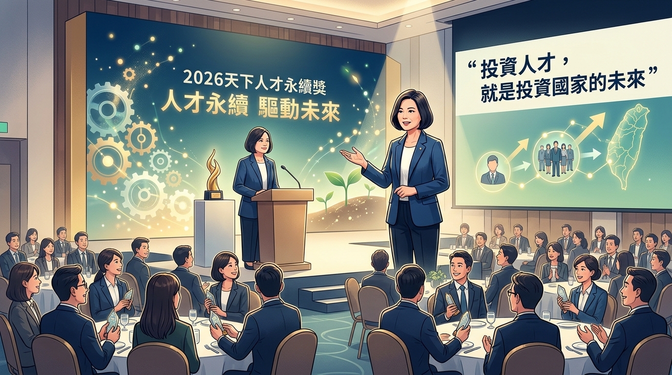 頒發2026天下人才永續獎 鄭副院長：投資人才 就是投資國家未來