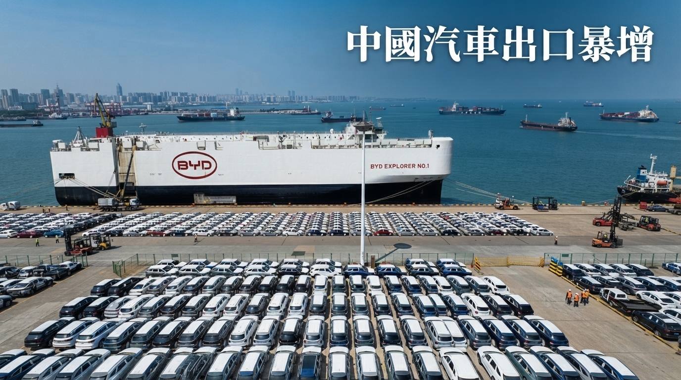 中國汽車內需連10月下滑、出口卻暴增　產能過剩逼車企加速搶攻全球市場