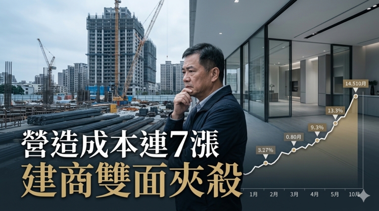 房市冷、成本失控！營造成本連7漲創高　建商陷雙面夾殺壓力爆表