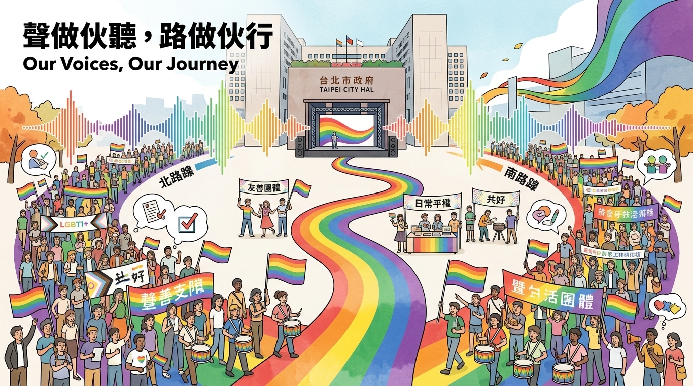台灣同志遊行10月31日登場 主題「聲做伙聽，路做伙行」籲支持多元共好