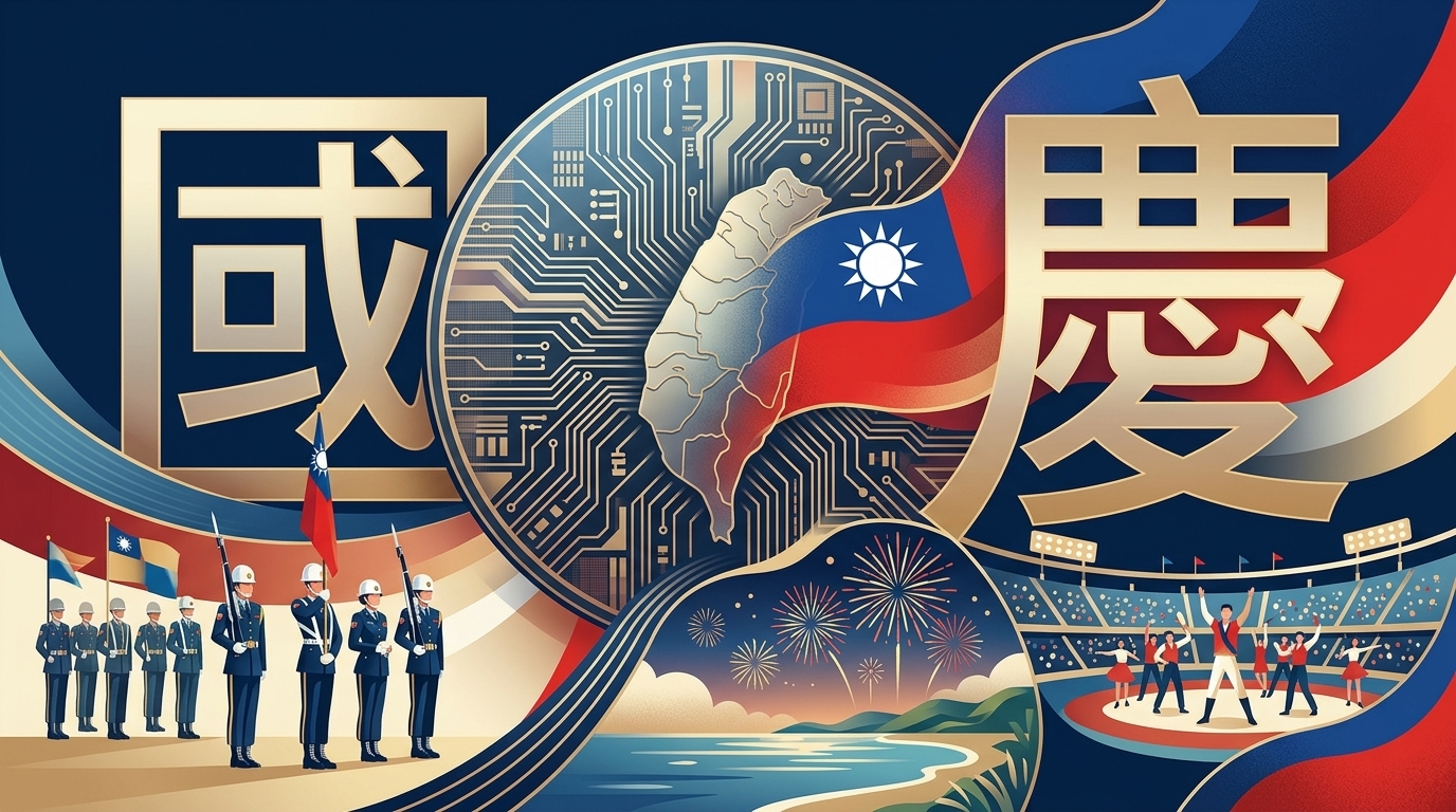 韓國瑜主持115年國慶記者會 主視覺融入晶圓晶片展現台灣實力