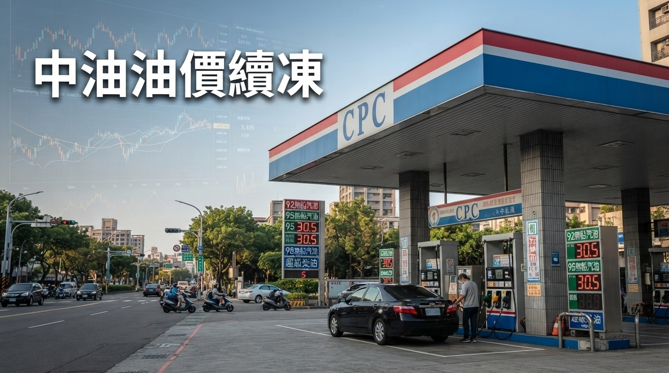 台灣中油宣布下週油價續凍 汽柴油每公升吸收逾10元