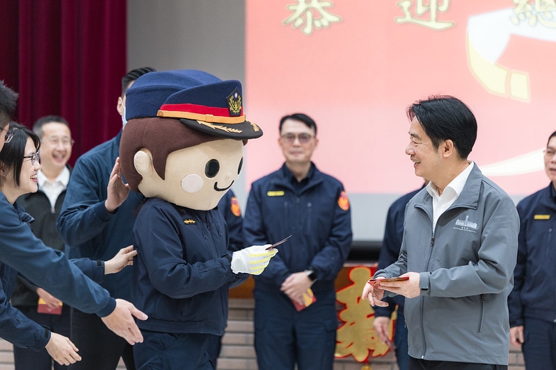 賴清德總統春節慰勉警察同仁　肯定臺北市中正分局同仁全年無休堅守崗位保障社會與人民安居樂業